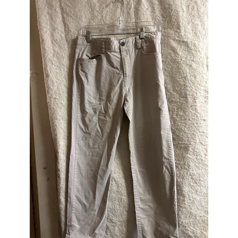 Calvin Klein White Cotton Poly Stretch Modern Fit Dress Pants Size 34x32